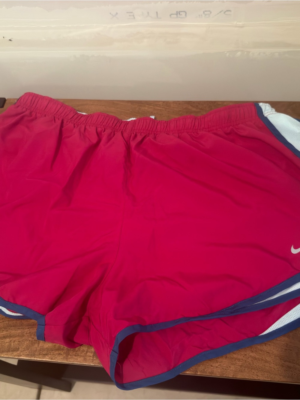 Nike Women's Hot Pink Athletic Shorts with Navy Trim